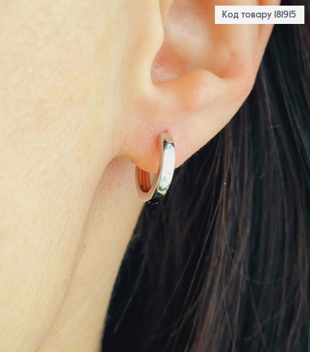 Сережки родовані кільця Класичні, ширина 2,5мм, діаметр 1,2см, XUPING 181915 фото 2