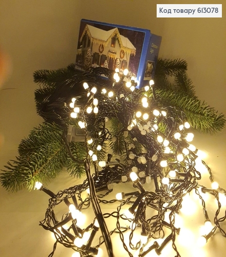 Гирлянда шторка черная проволока 5 м 150 LED белая теплая 613078 фото 2