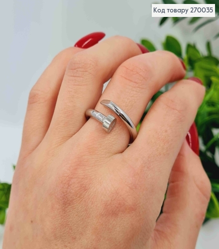 Кольцо серебряного цвета, Cartier, сталь Stainless Steel 270035 фото 2