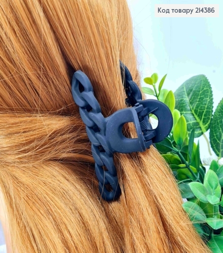 Краб пластик матовый "ЦЕПОЧКА", размер 7см, Черного цвета 214386 фото 2