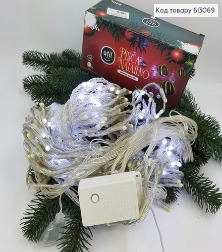 Гирлянда Водопад белая проволока 3*2 м 240 LED белая холодно 613069 фото 2