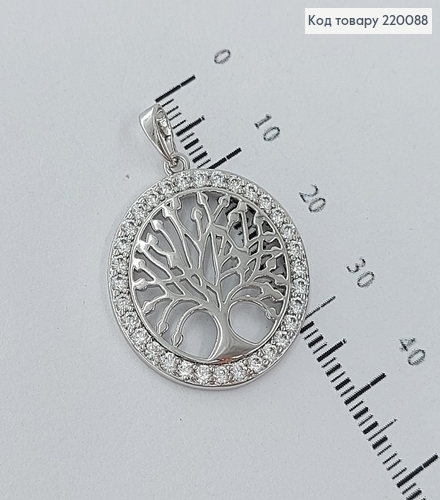 Кулон дерево в камнях  родированое медицинское золото Xuping 18K 220088 фото 3