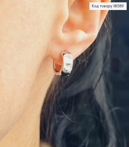 Серьги родовые, кольца 1см, шир.5мм, Xuping 181389 фото 2