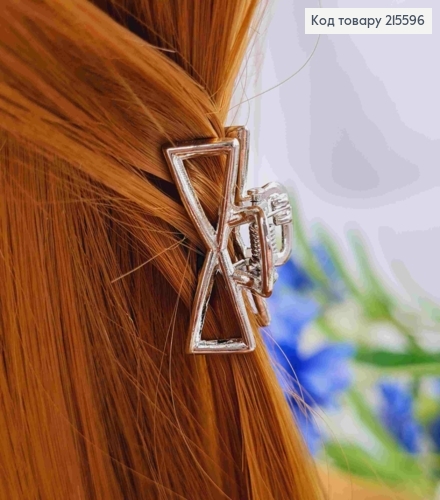 Краб металл "Бантик" из треугольничков, 2,5см, цвета в ассортименте. 215596 фото 2