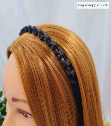 Обруч пластик матовый Волнистый, 1,1см, цвета в ассортименте. 292324 фото 2