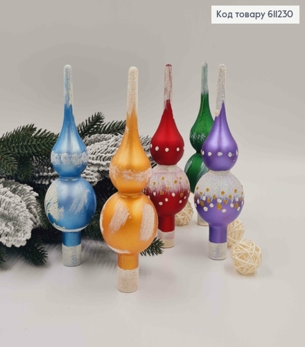 Верхівка на ялинку Розпис ручний в асорт., 18см, Україна 611230 фото 2