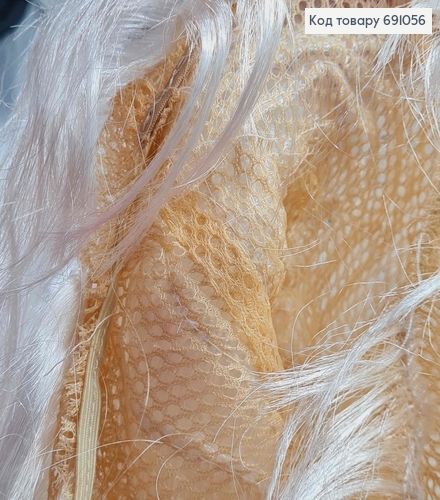 Перука карнавальна, Білого кольору, хвиляста зі штучного волокна, довжина 55см 691056 фото 2