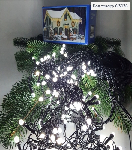 Гирлянда шторка черная проволока 5 м 150 LED белая холодная 613076 фото 2