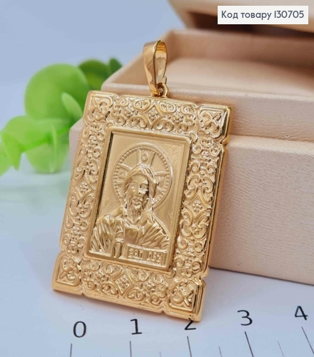 Иконка-Ладанка "Спаситель", размер 3,5*2,9см, Xuping 18K 130705 фото 2