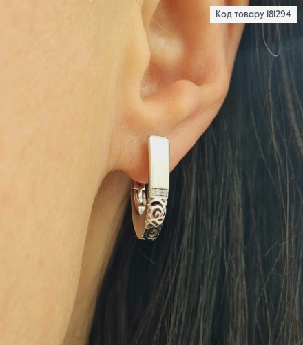 Серьги, Пластинки с ажурными розами, Xuping 181294 фото 2