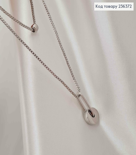 Бижутерия на шею двойная, с Бусиной и подвеской, 47+8см, Fashion Jewelry 236372 фото 2