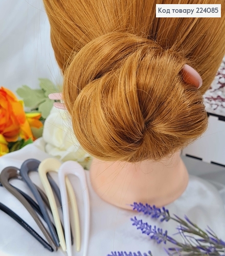 Заколка рогач пластик глянцевая 12см, в ассорт. 224085 фото 2