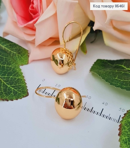 Серьги, Ажурные шары, 3*1,5см франц.зам. Xuping 18K 116461 фото 2