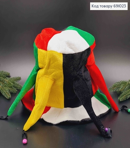 Шапочка футбольного болельщика, карнавальная, с колокольчиками, диам. 30см 691023 фото 2