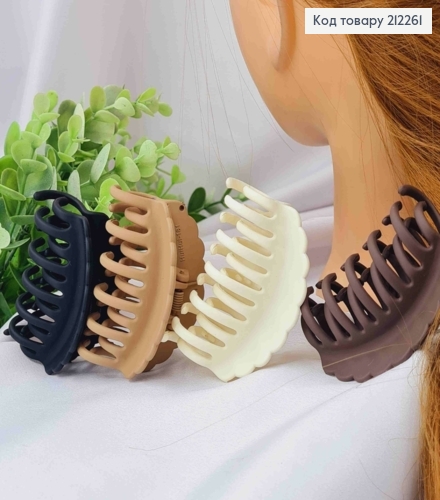 Краб пластик матовый "ПАУЧОК" двойной, размер 6см, Пастельные цвета в ассортименте. 212261 фото 2