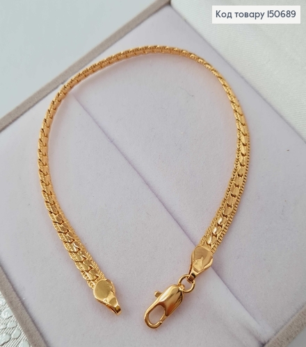 Браслет панцирное плетение 0,4см, дл. 18.5см Xuping 18K 150689 фото 2