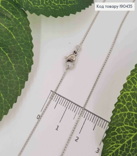 Цепочка родированая, Якорное плетение, ширина 1мм, длина 45см, Xuping 190435 фото 2