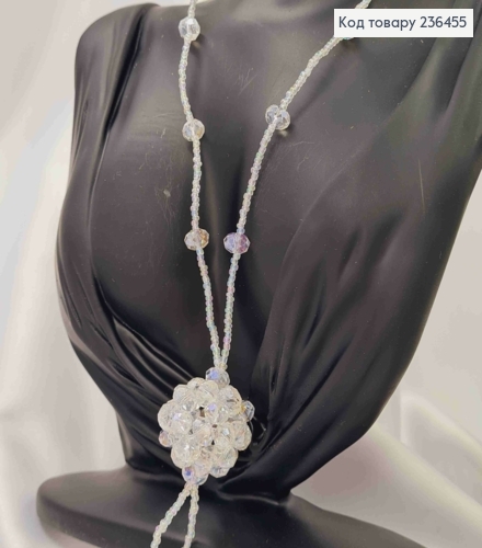 Бижутерия на шею из Бисера и Бусин, 82см, Перламутрового цвета, Hand Made 236455 фото 2