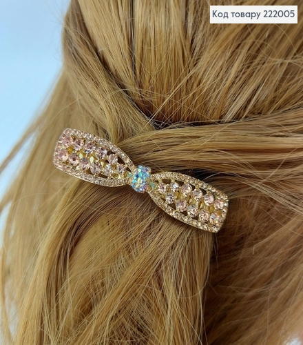 Заколка автомат металл бантик 6 см 222005 фото 4