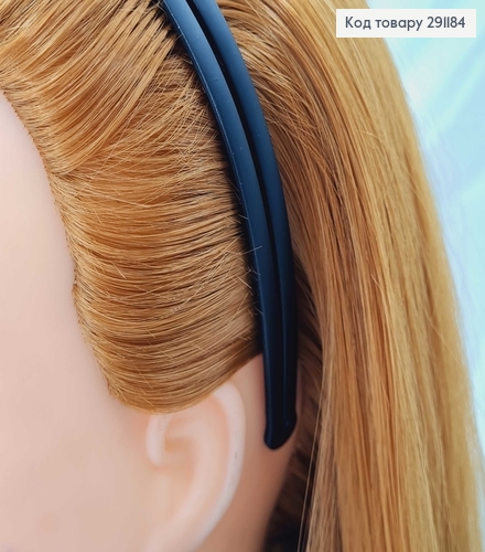 Обруч пластик, черный матовый, двойной, 1см 291184 фото 3