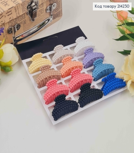 Краб пластик, фактурный, 4см, цвета в ассорт. 214230 фото 2