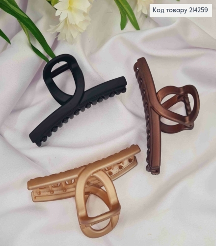 Краб пластик (крепкий), матовый, "Петелька", 9см, Пастельных цветов в ассортименте. 214259 фото 2