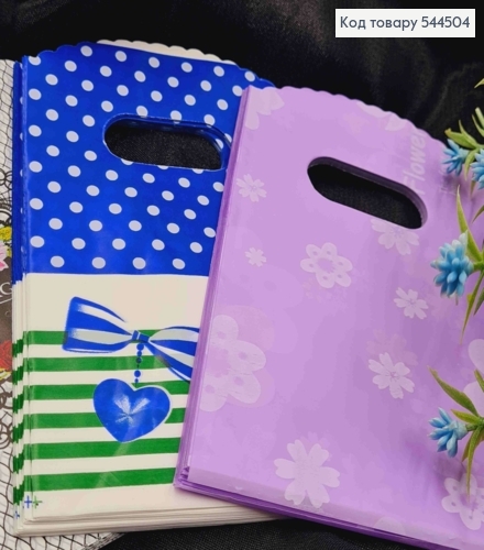 Пакет поліетиленовий, маленький, "Thank You", "Vintage" та "Квітка " в асортименті, 50шт/уп, 14*9см 544504 фото 2