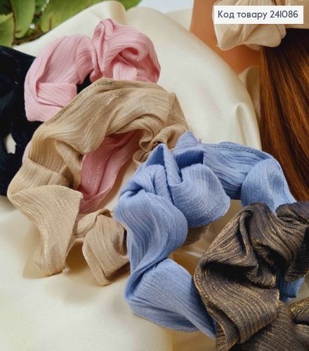 Резинка жатка органза з блиском, 9см, кольори в асорт. 241086 фото 2