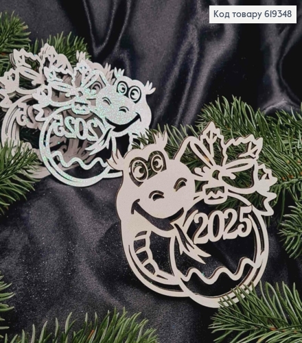 Деревянная фигурка ЗМИЯ с ушкамии, символ года 2025, размер 9,5*9см, Украина. 619348 фото 2
