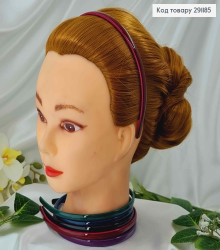 Обруч пластик, глянцевый 0,7см, темные цвета в ассорт. 291185 фото 3