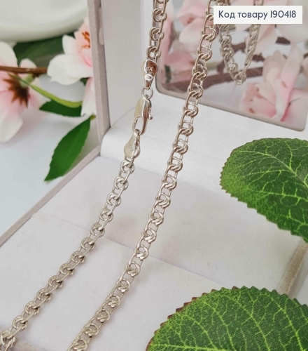 Цепочка родованная, плетение с узелками 49см, Xuping 190418 фото 2