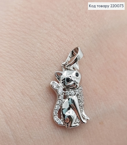 Кулон кот скамнями родированое Xuping 18K 220073 фото 2