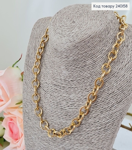 Цепочка  38+ 5см длина , 1см ширина  лимонное золото Stainless Steel 240158 фото 2