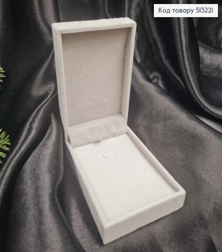 Коробка велюр, прямоугольная с вытесненным рисунком, 10*7*3см, Серого цвета 513221 фото 2
