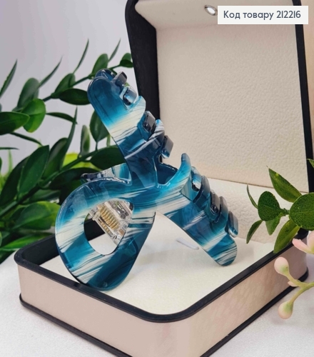 Краб пластик (акрил), ПЕТЕЛЬКА, 8см, Темно-Бирюзового цвета 212216 фото 2