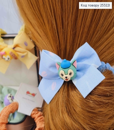 Резинка дитяча, жатка, з ТВАРИНКАМИ та БАНТИКОМ (7*5см), діаметр 6см, кольори в асортименті 253221 фото 3