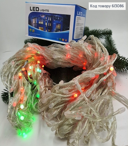 Гирлянда Водопад белая проволока 3*2,8 320 LED цветная 613086 фото 3