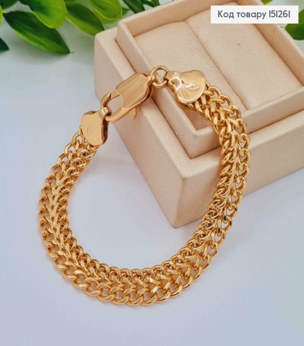 Браслет плетение ПИТОН, ширина 9мм, длина 19см, Xuping 18К. 151261 фото 2