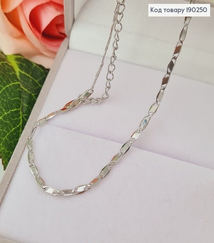 Цепочка родовой пластинки 3мм, длина 45+5см, Xuping 190250 фото 3