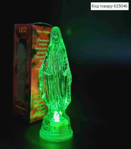 Декоративний LED ліхтарик 10см "Богородиця", Різнокольорове світіння 623046 фото 2