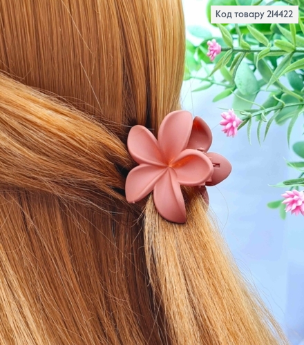 Краб пластик матовый "Гавайский Цветочек", размер 4см, Пастельные цвета в ассортименте. 214422 фото 2