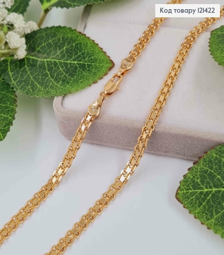Цепочка, плетение французский бисмарк, толщина 4мм, длина 50см, Xuping 18K 121422 фото 2