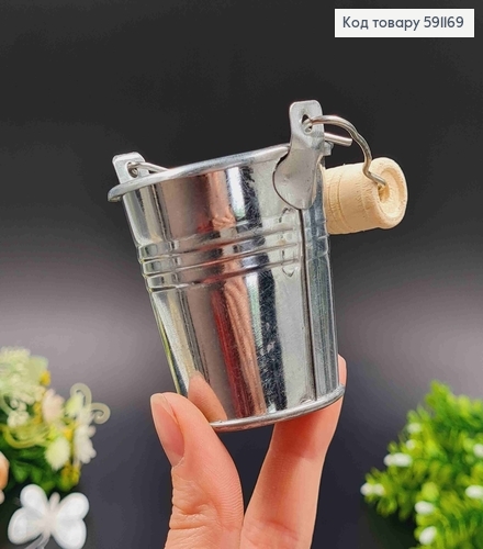 Відерце-кашпо, метал, висота 5,5 см, Польща 591169 фото 2