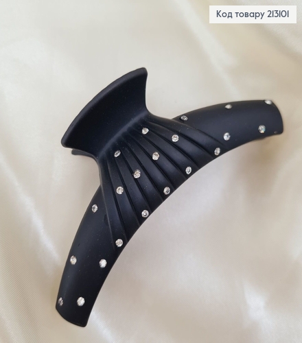 Краб пластик черный с камнями 9 см 213101 фото 2