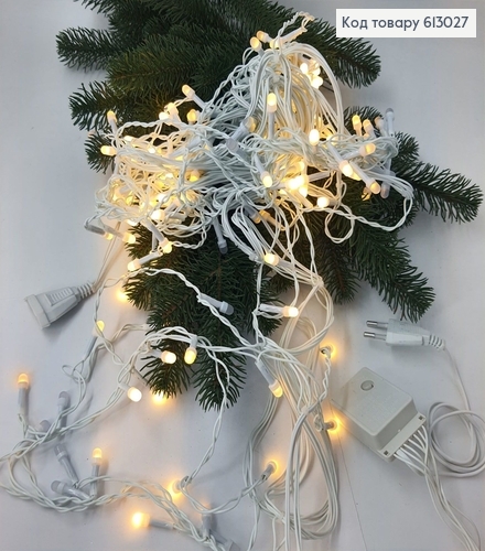 Гирлянда шторка белая проволока 5 м 150 LED белая теплая 613027 фото 2
