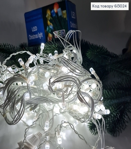 Гирлянда шторка белая проволока 5 *0,6м 150 LED гранулированный шар белая холодная 613024 фото 2