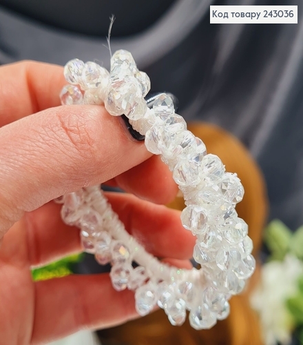 Резинка со стиклярусом в белая 243036 фото 2