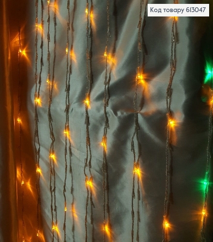 ¶Гирлянда Водопад белая проволока 3*2 м 320 LED цветная 613047 фото 3