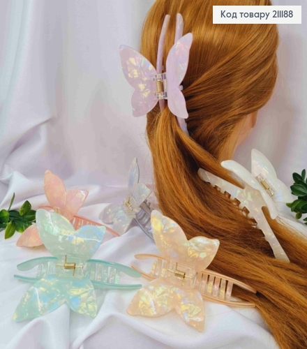 Краб пластик (акрил), МЕТЕЛИК (8*6,5см), довж. 11,5см, Перламутрові кольори в асортименті 211188 фото 2