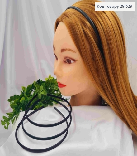 Обруч пластик, матовый Черного цвета, 6мм 291329 фото 2